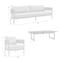 Armen Living Argiope 4 Piece Outdoor Dark Gray Aluminum & Fabric Outdoor Conversation Set 840254333031 - alternate 4